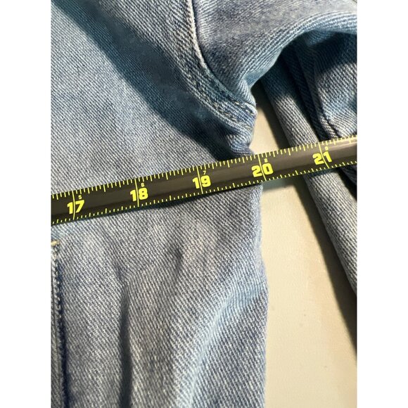 YMI Womens Medium Light Wash Denim Jacket With Button Front & Elastic Waist - Picture 6 of 6